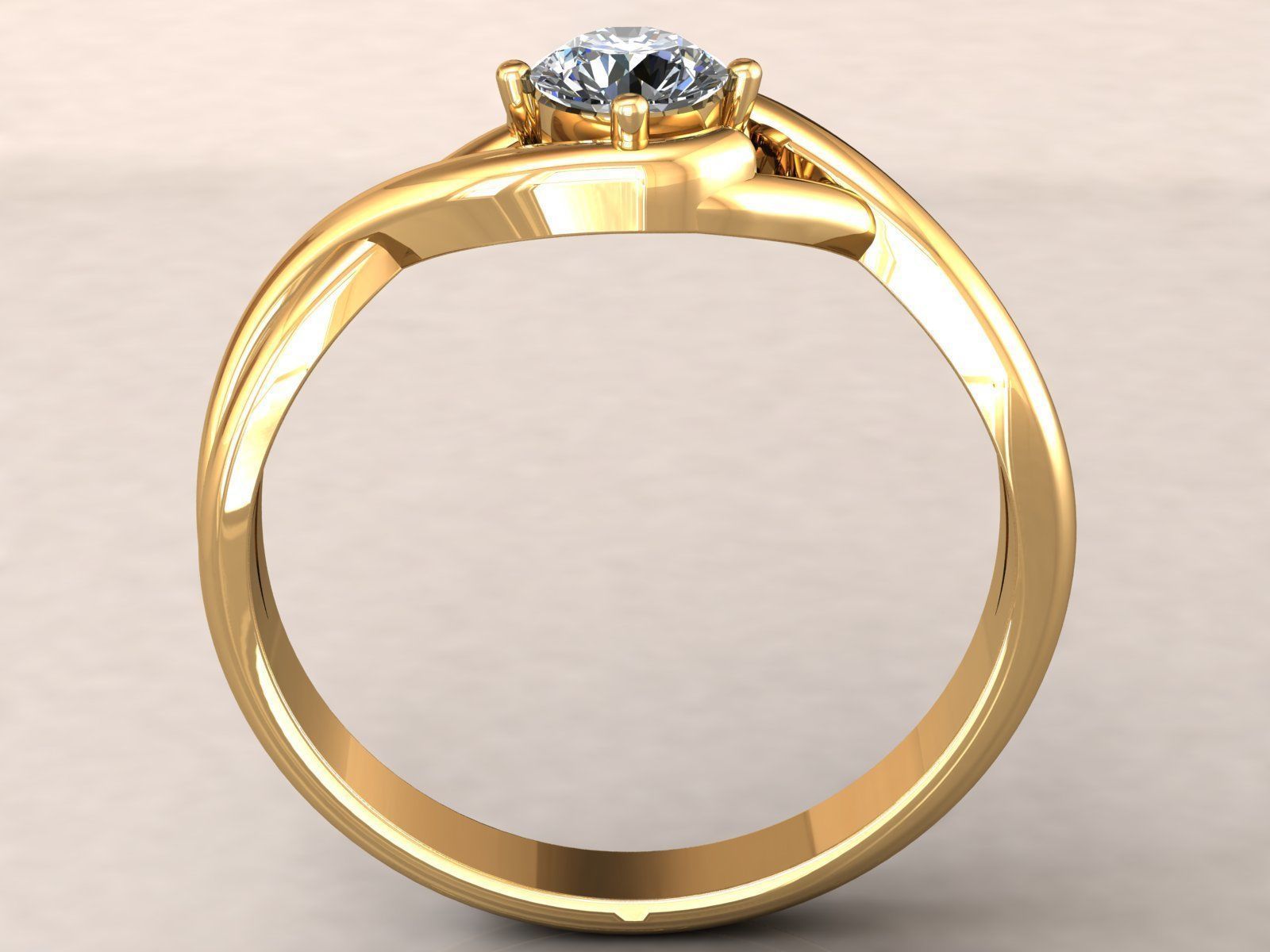 Twisted Knot Ring 30pt 3D print model_6