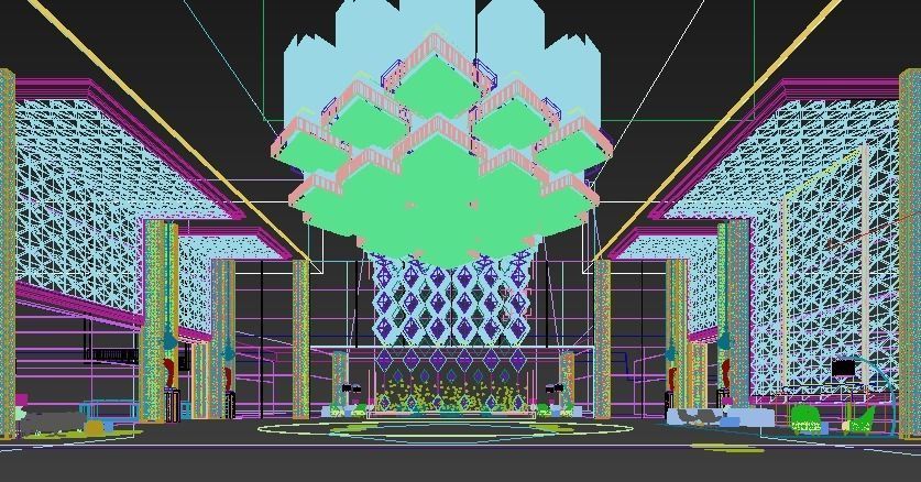 Hotel Lobby  3D model_2