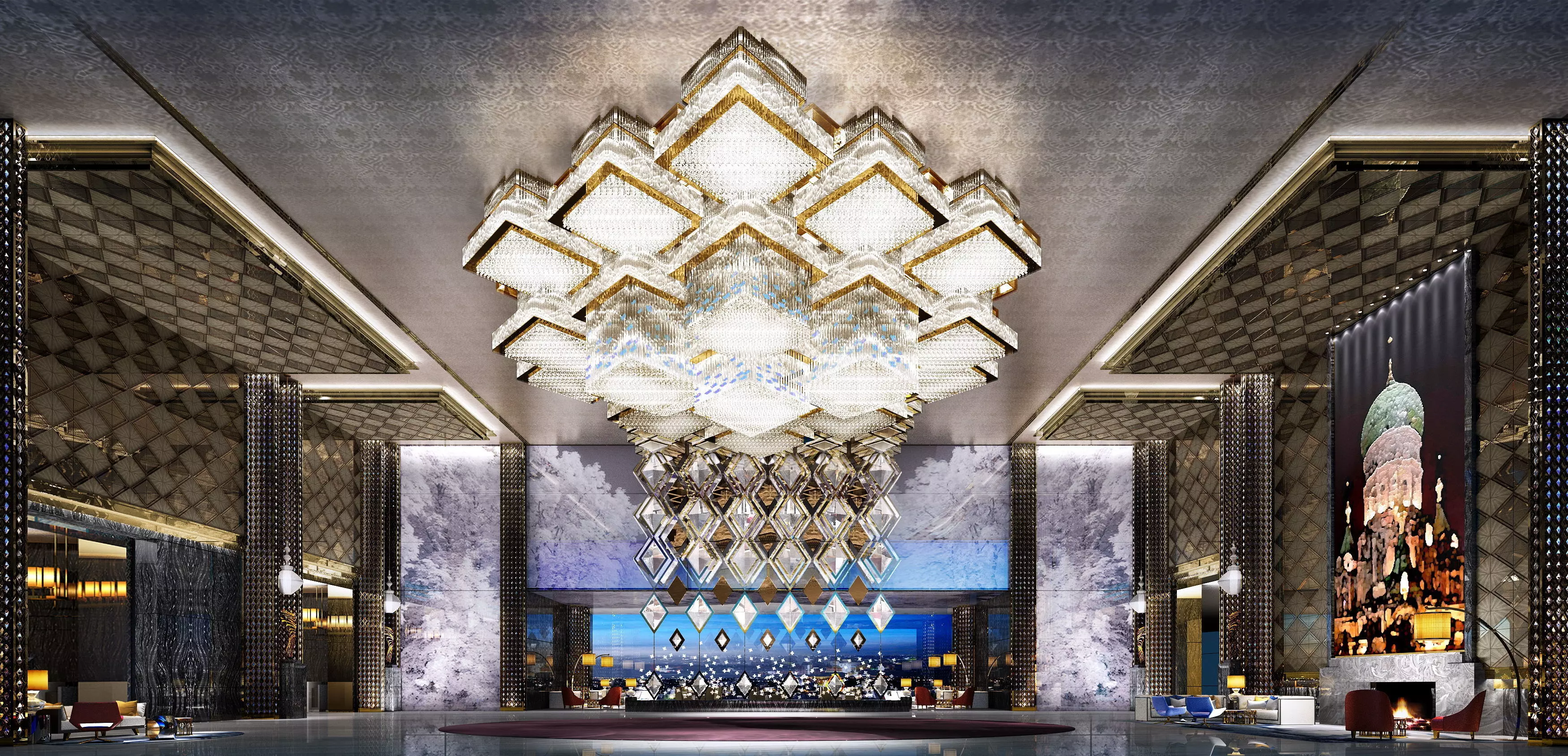 Hotel Lobby  3D model_0