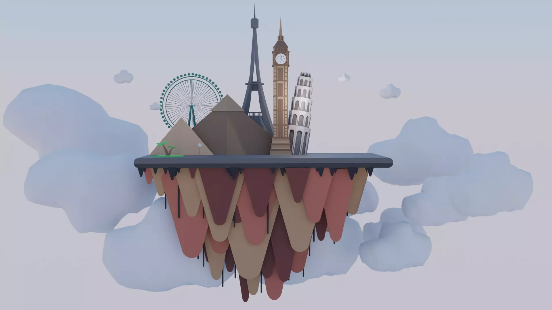 3D Landmark Around The World 3D model_0