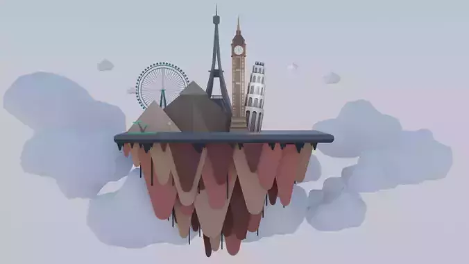 3D Landmark Around The World