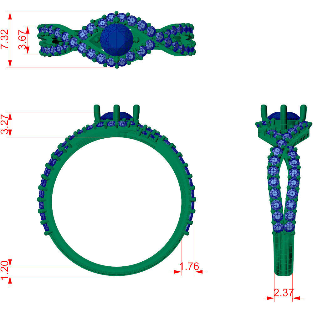 Twisted knot Infinity ring  3D Model Collection_12