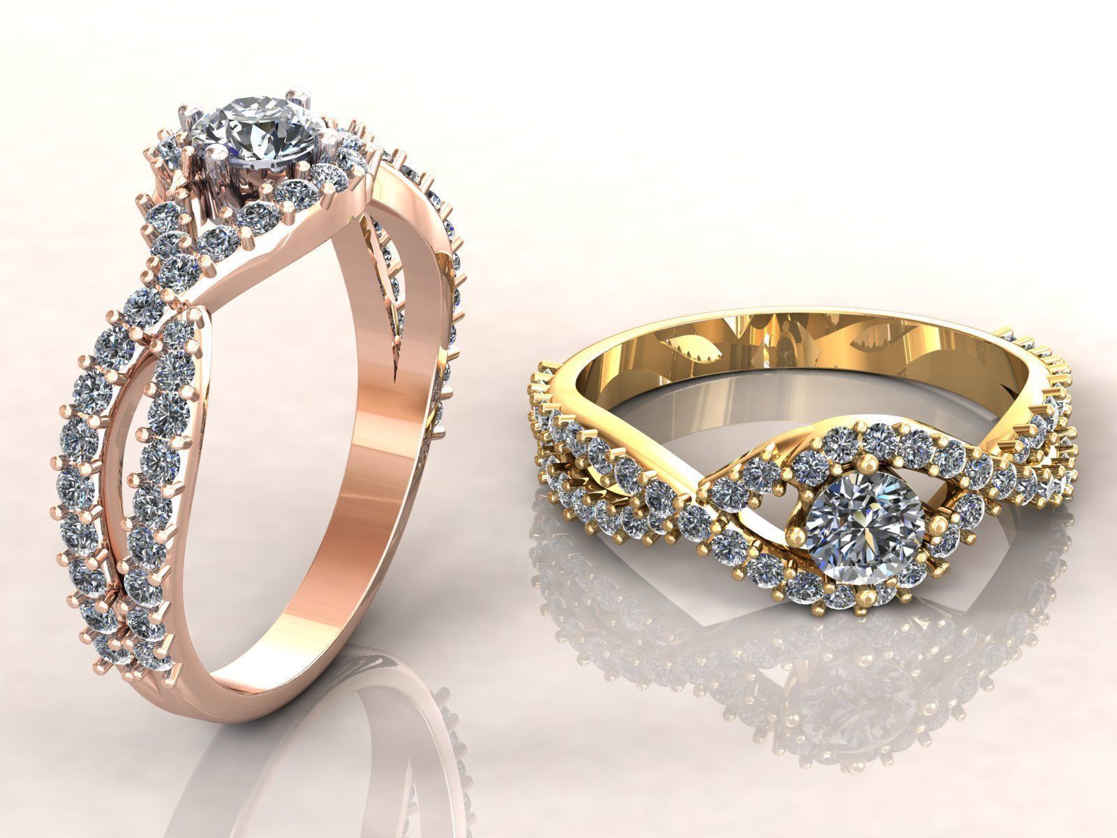 Twisted knot Infinity ring  3D Model Collection_6