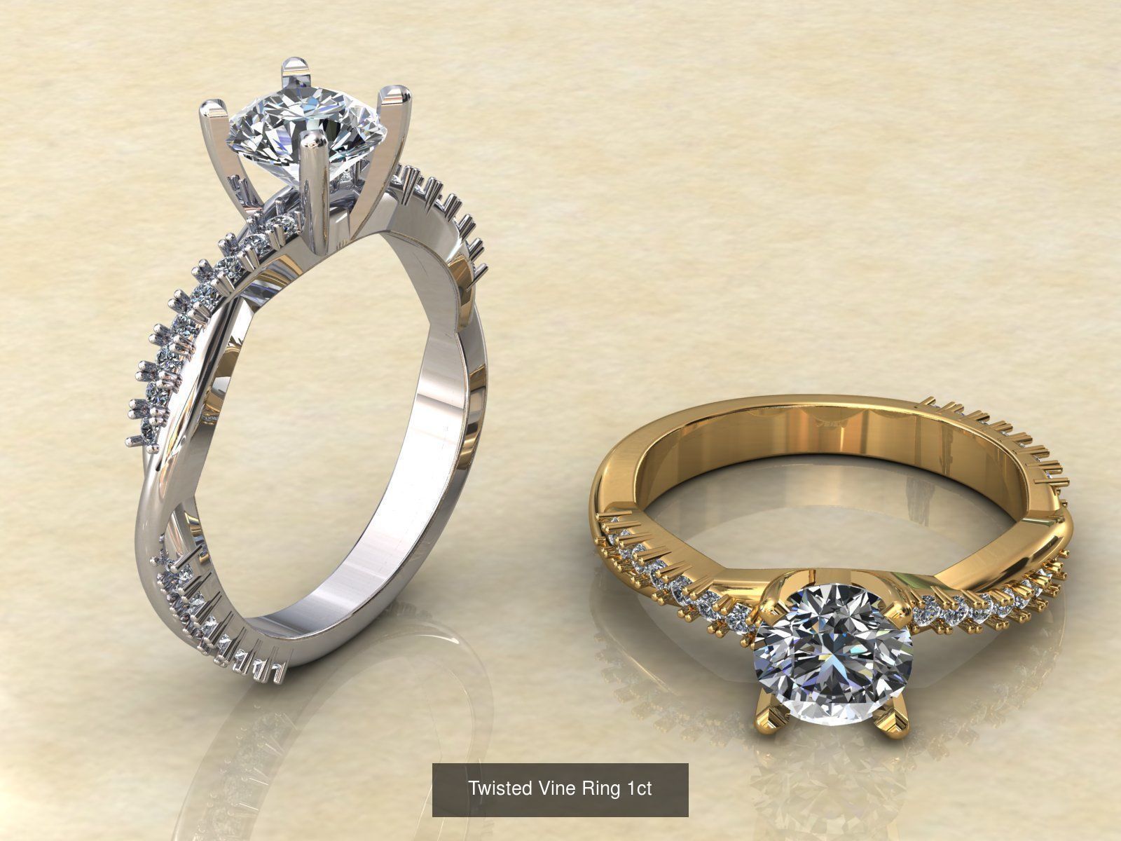 Twisted knot Infinity ring  3D Model Collection_1