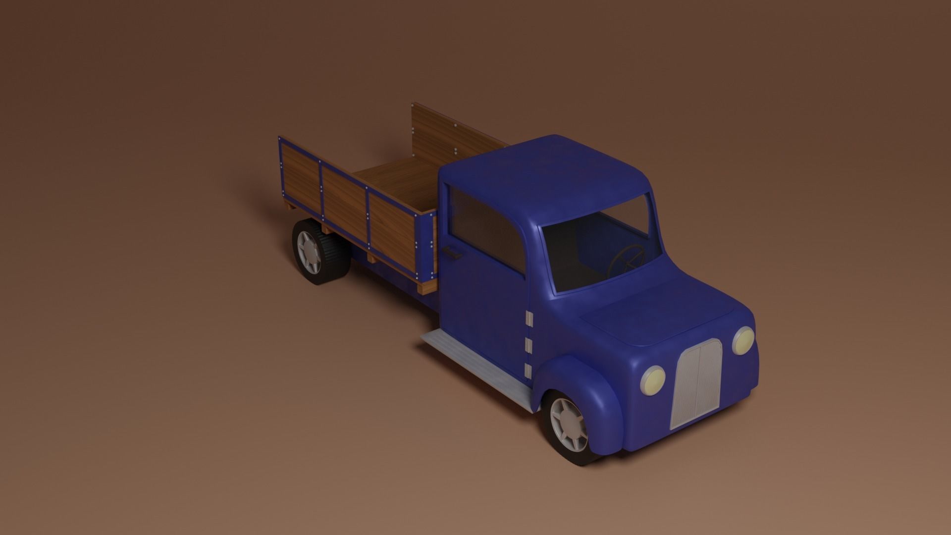Oldschool truck 3D model_1