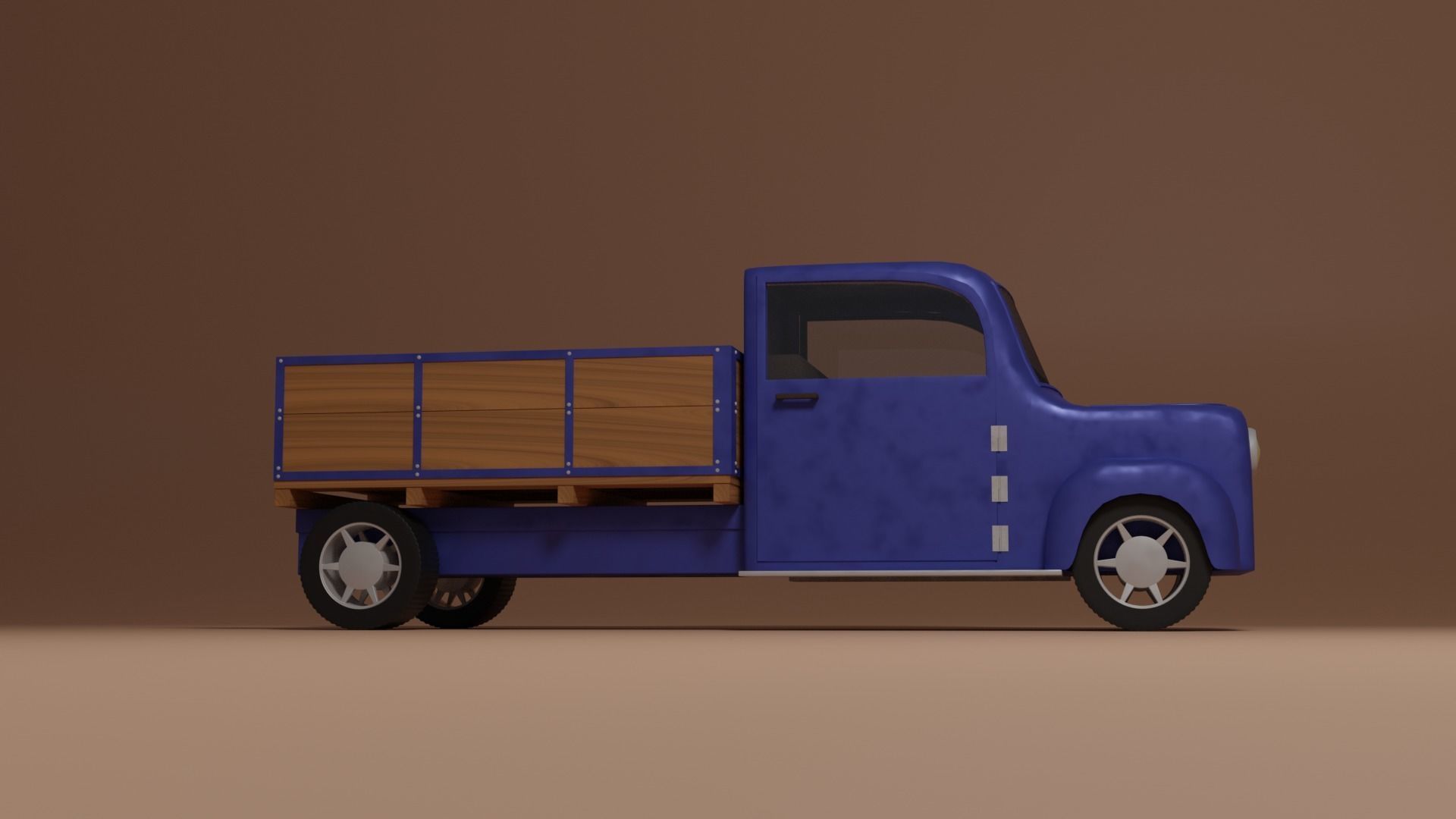 Oldschool truck 3D model_9