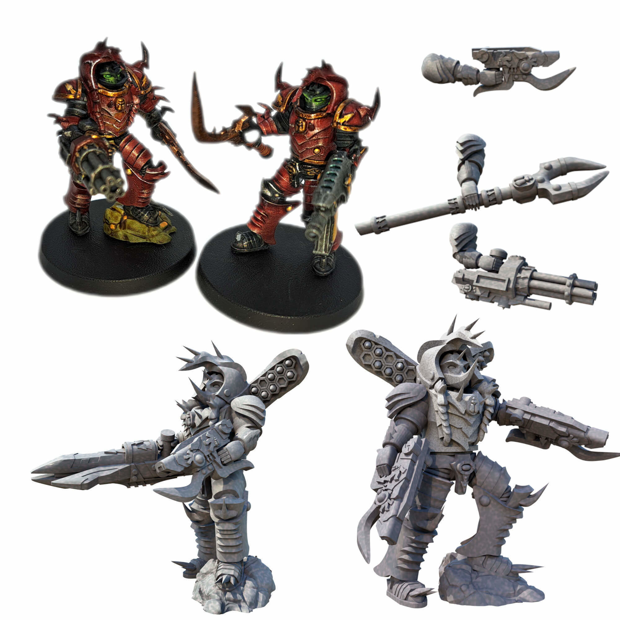 Beetle Occult Terminators With Varied Weapon Options And Poses 3D print model_29