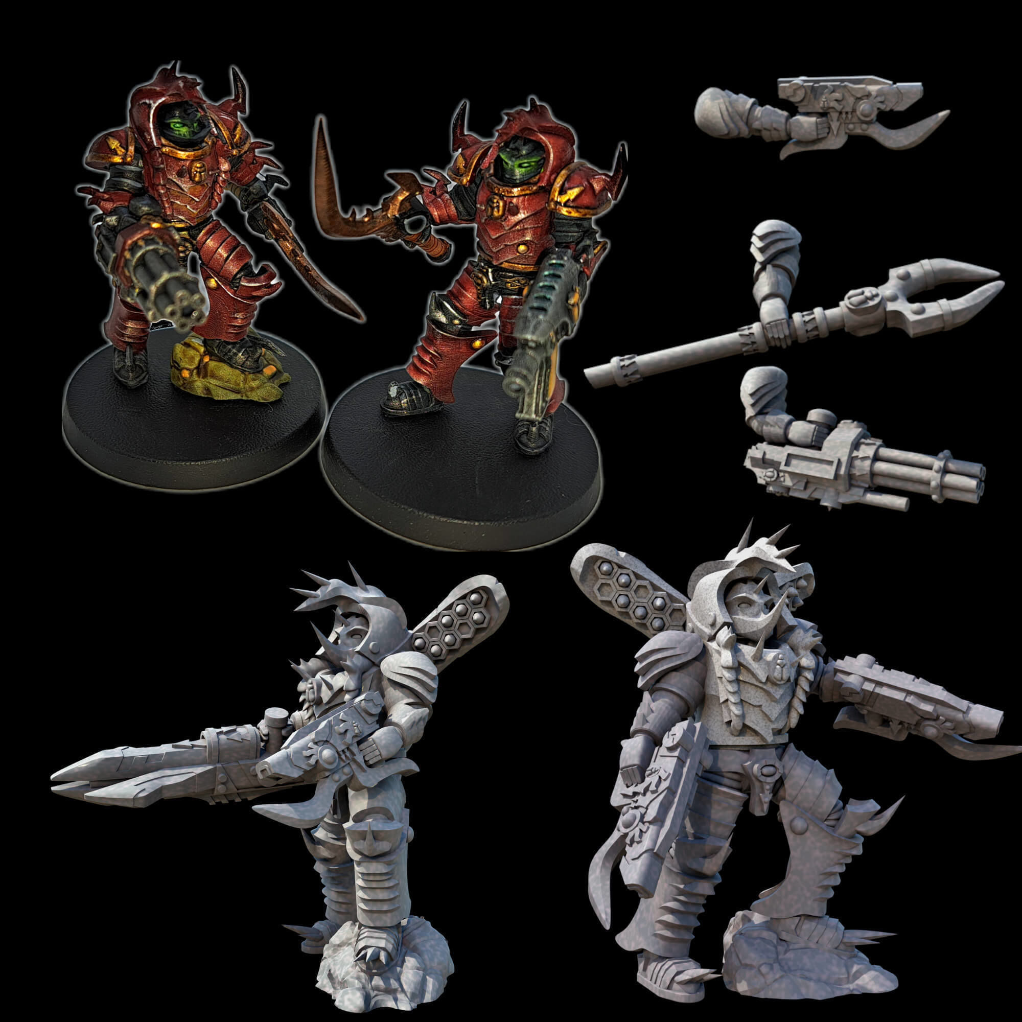 Beetle Occult Terminators With Varied Weapon Options And Poses 3D print model_23