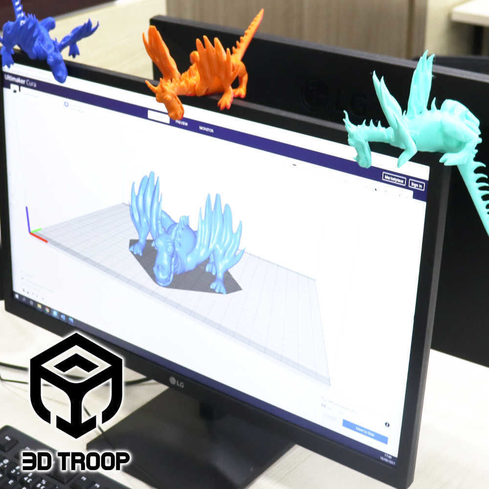 ARTICULATED DRAGON 3D print model_3