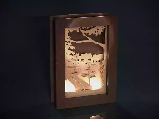 Eco book lamp - interior asset