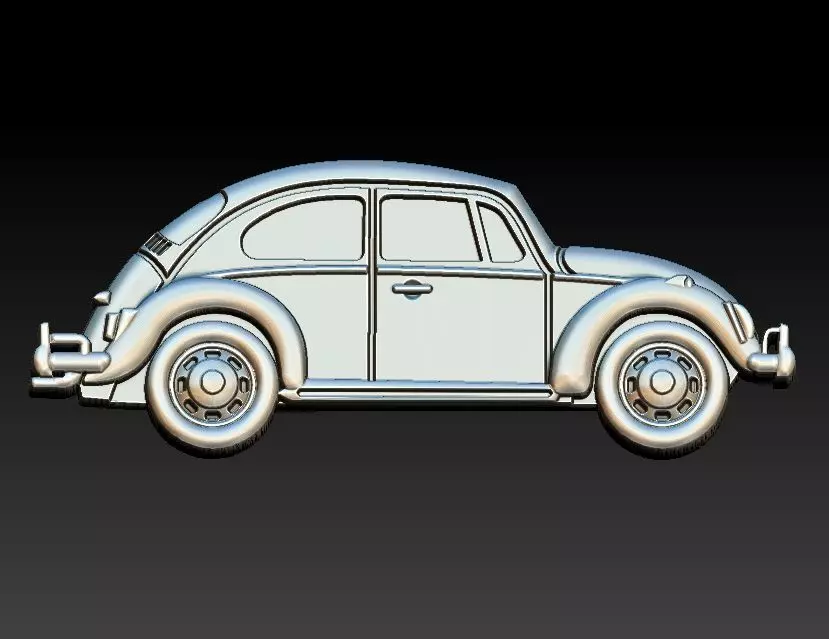 Beetle - Fusca - Relief 3D print model