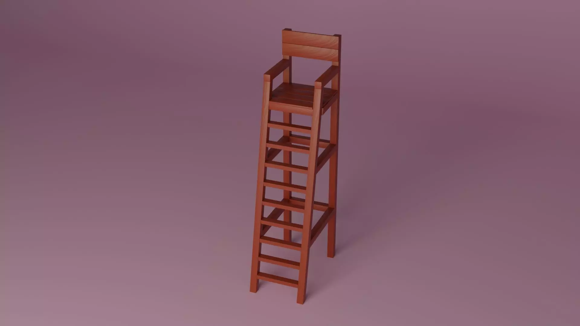 Beach Guard Tower Low-poly 3D model