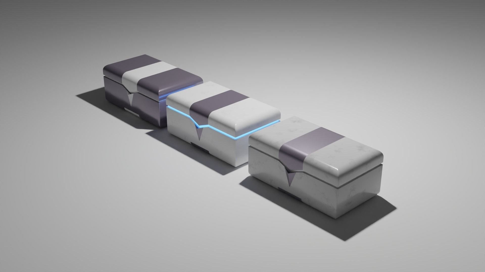 Future Chest 3D Model Free low-poly 3D model_1