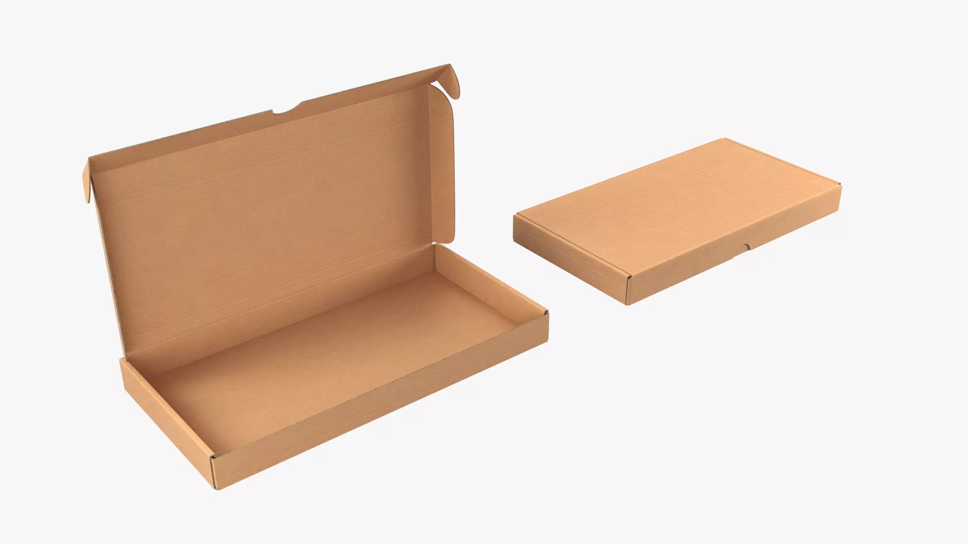 Cardboard Paper Box Package Low-poly 3D model
