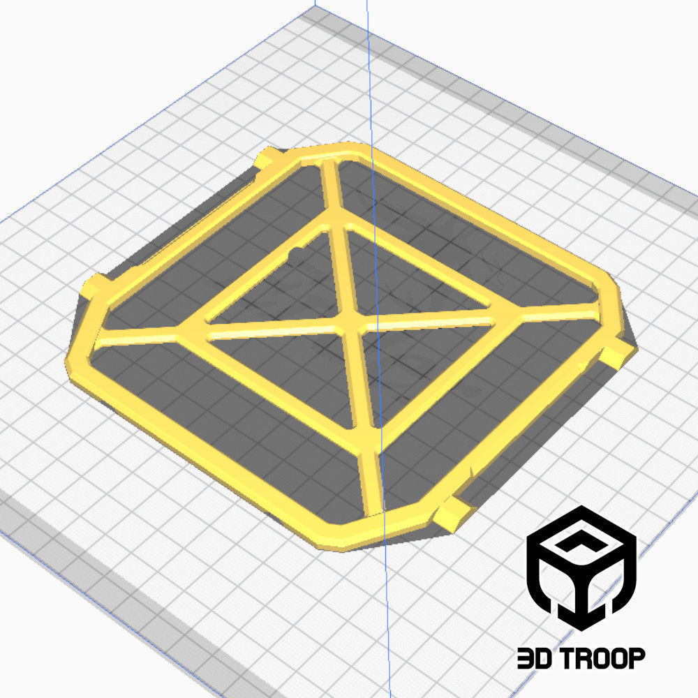 TRANSCEIVER FT-817 FT-818 PROTECTION FRAME 3D print model_10