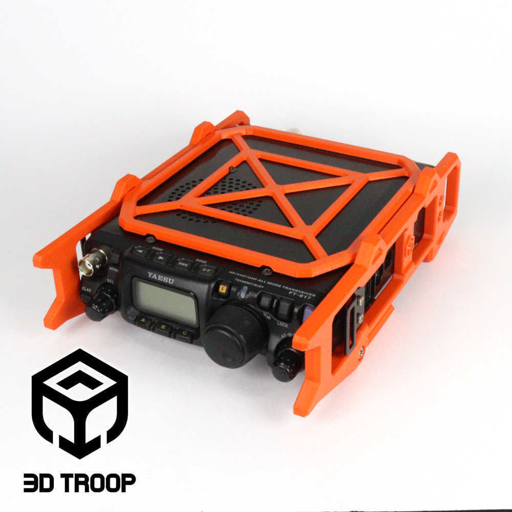 TRANSCEIVER FT-817 FT-818 PROTECTION FRAME 3D print model_1