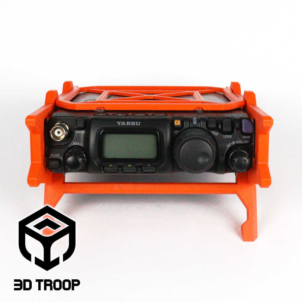 TRANSCEIVER FT-817 FT-818 PROTECTION FRAME 3D print model_3