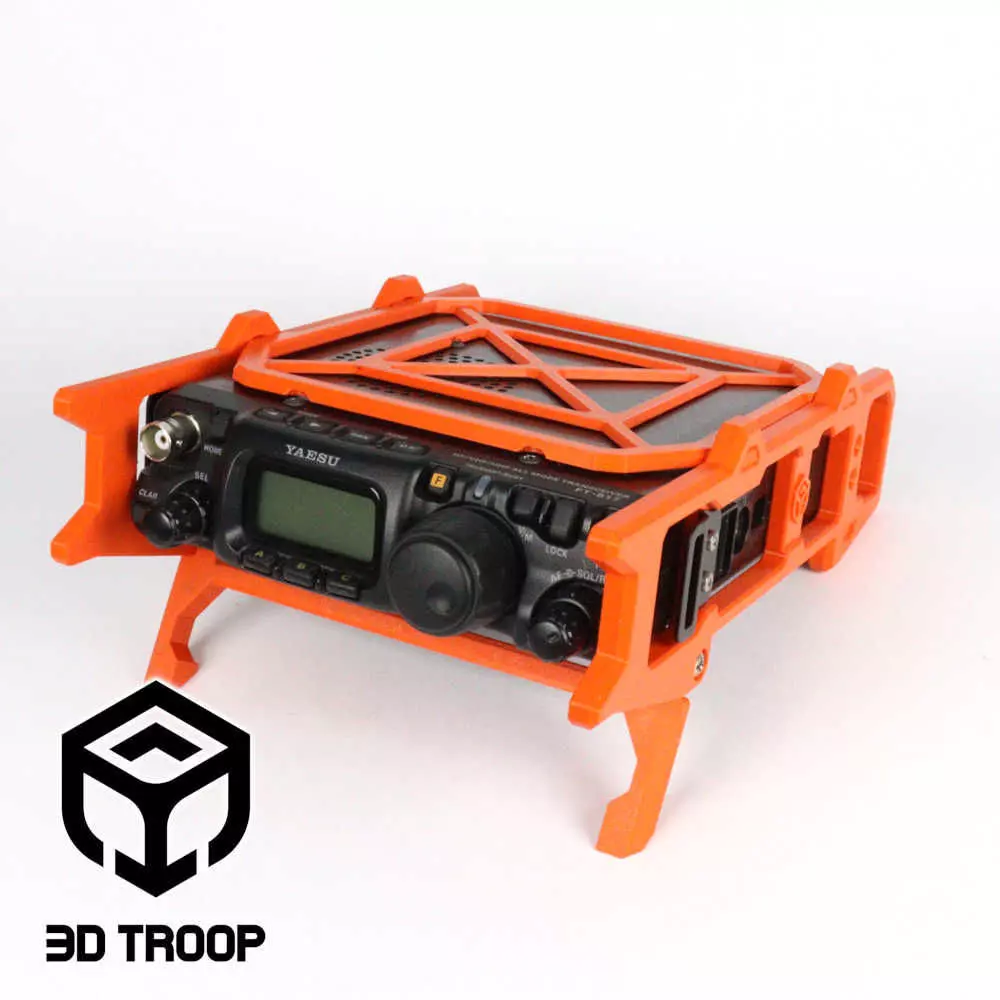 TRANSCEIVER FT-817 FT-818 PROTECTION FRAME 3D print model_0
