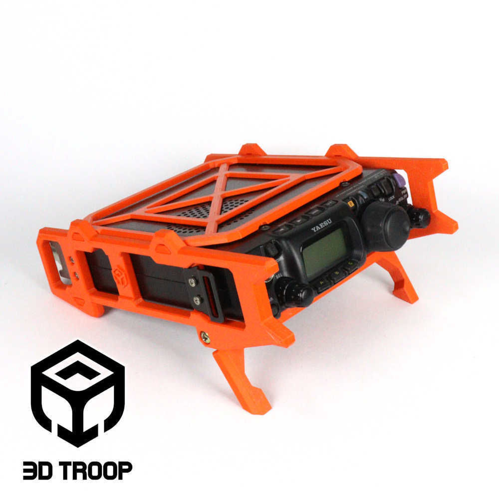 TRANSCEIVER FT-817 FT-818 PROTECTION FRAME 3D print model_8