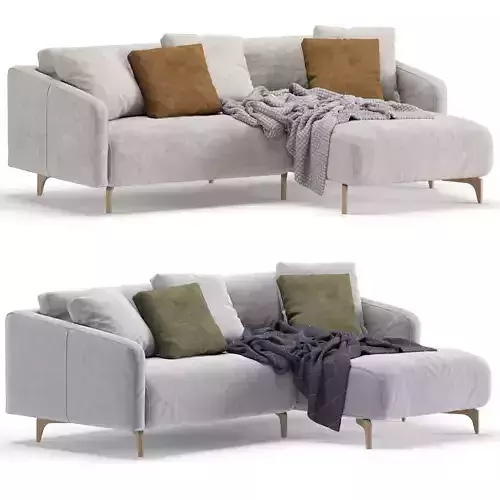 Sofa Ljeri Barhat Beige  Lounge Chaise 
