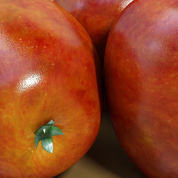Red Apple High Detail 3D model_8