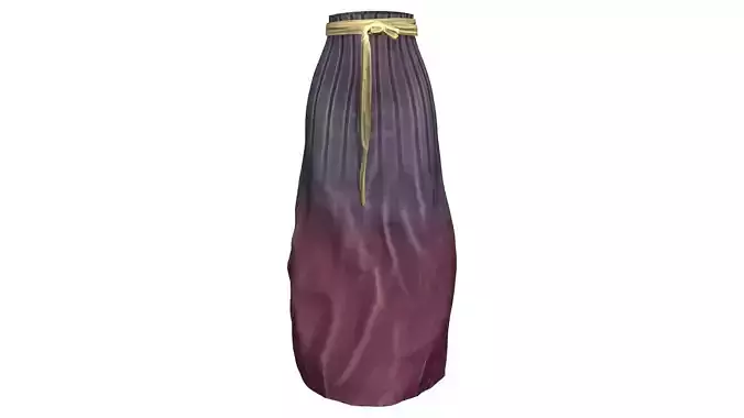 Traditional Chinese Japanese Style Long Skirt With Ribbon Belt