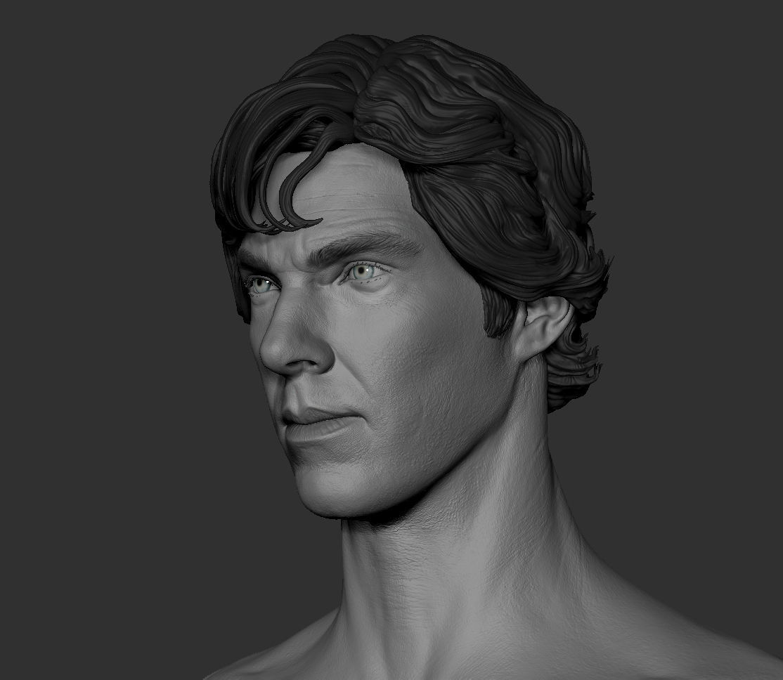 Sherlock Head Low-poly 3D model_5