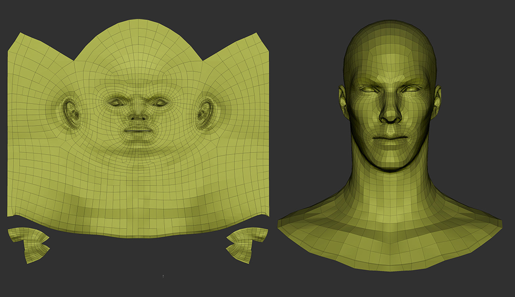 Sherlock Head Low-poly 3D model_7