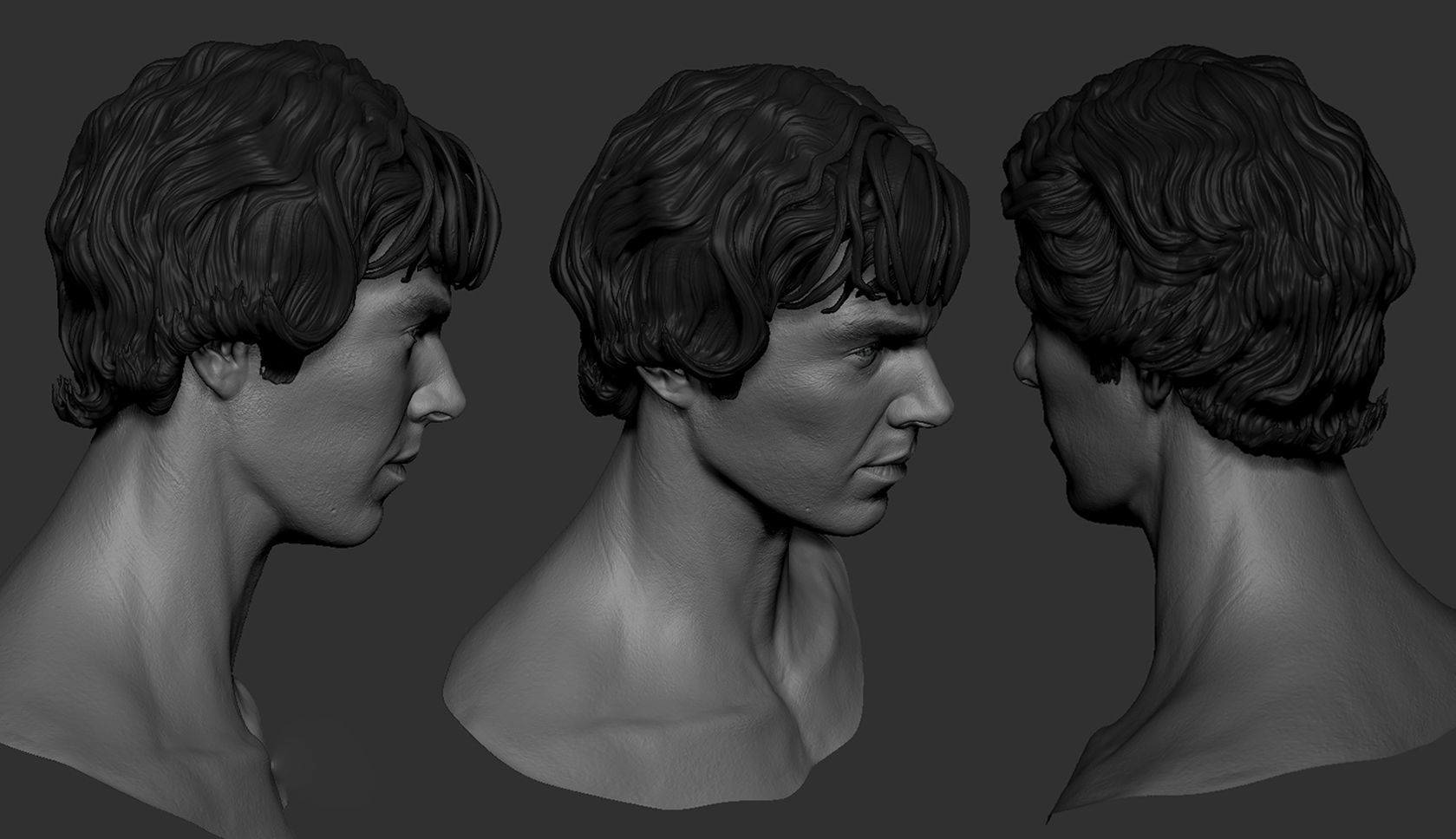 Sherlock Head Low-poly 3D model_6