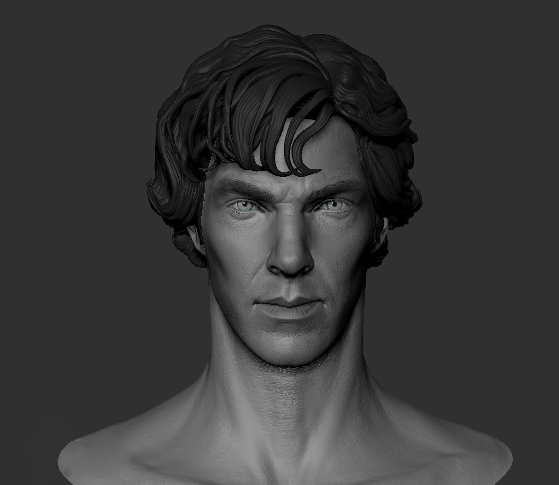 Sherlock Head Low-poly 3D model_1