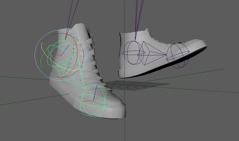 Sneakers chuck taylor all star high top Low-poly 3D model_4