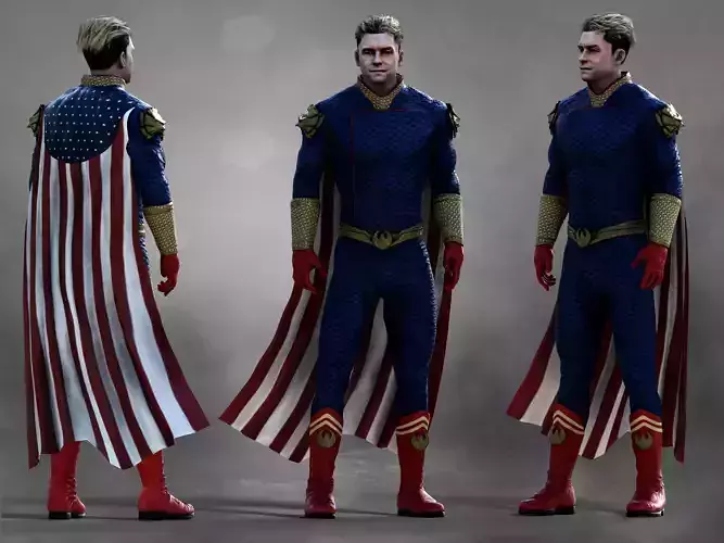 Homelander  Low-poly 3D model