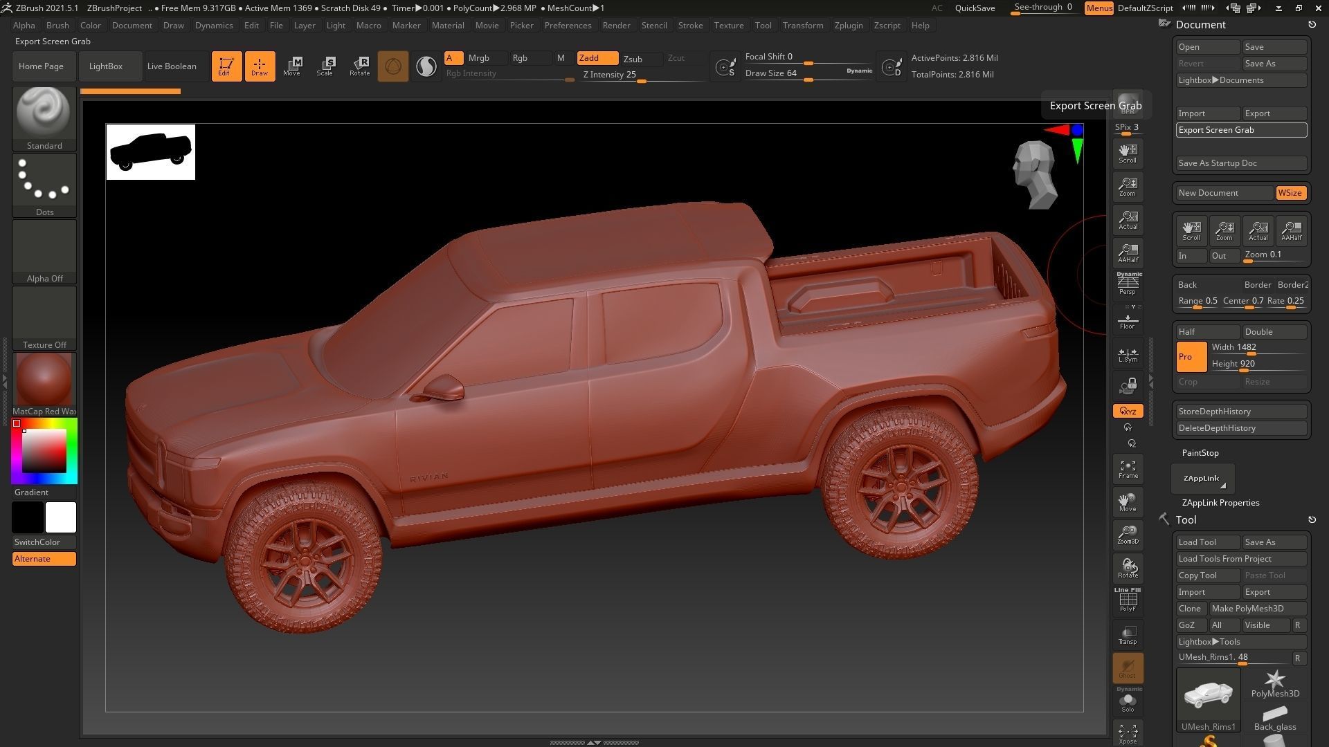 Rivian R1T STL 3D print Model 3D print model_4
