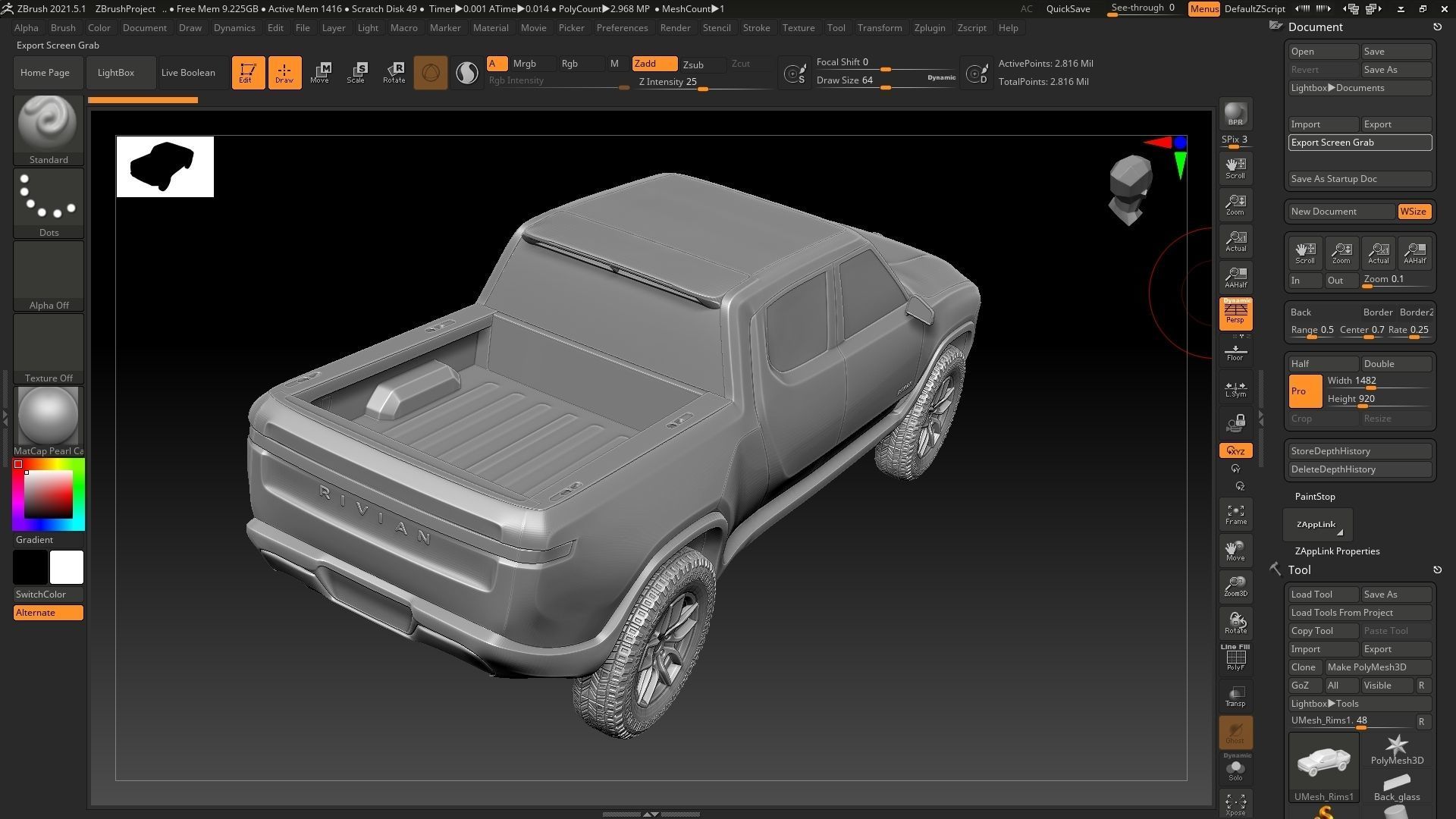 Rivian R1T STL 3D print Model 3D print model_2
