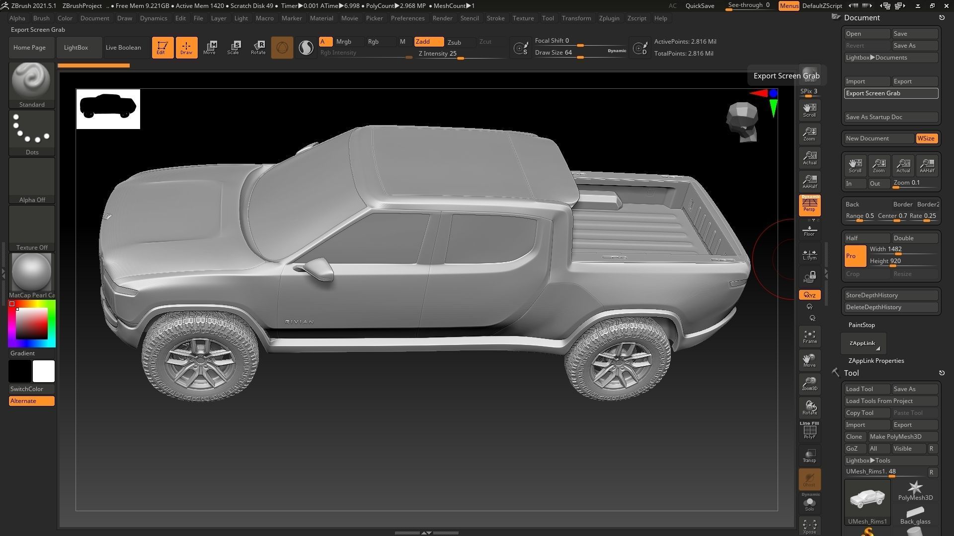 Rivian R1T STL 3D print Model 3D print model_3