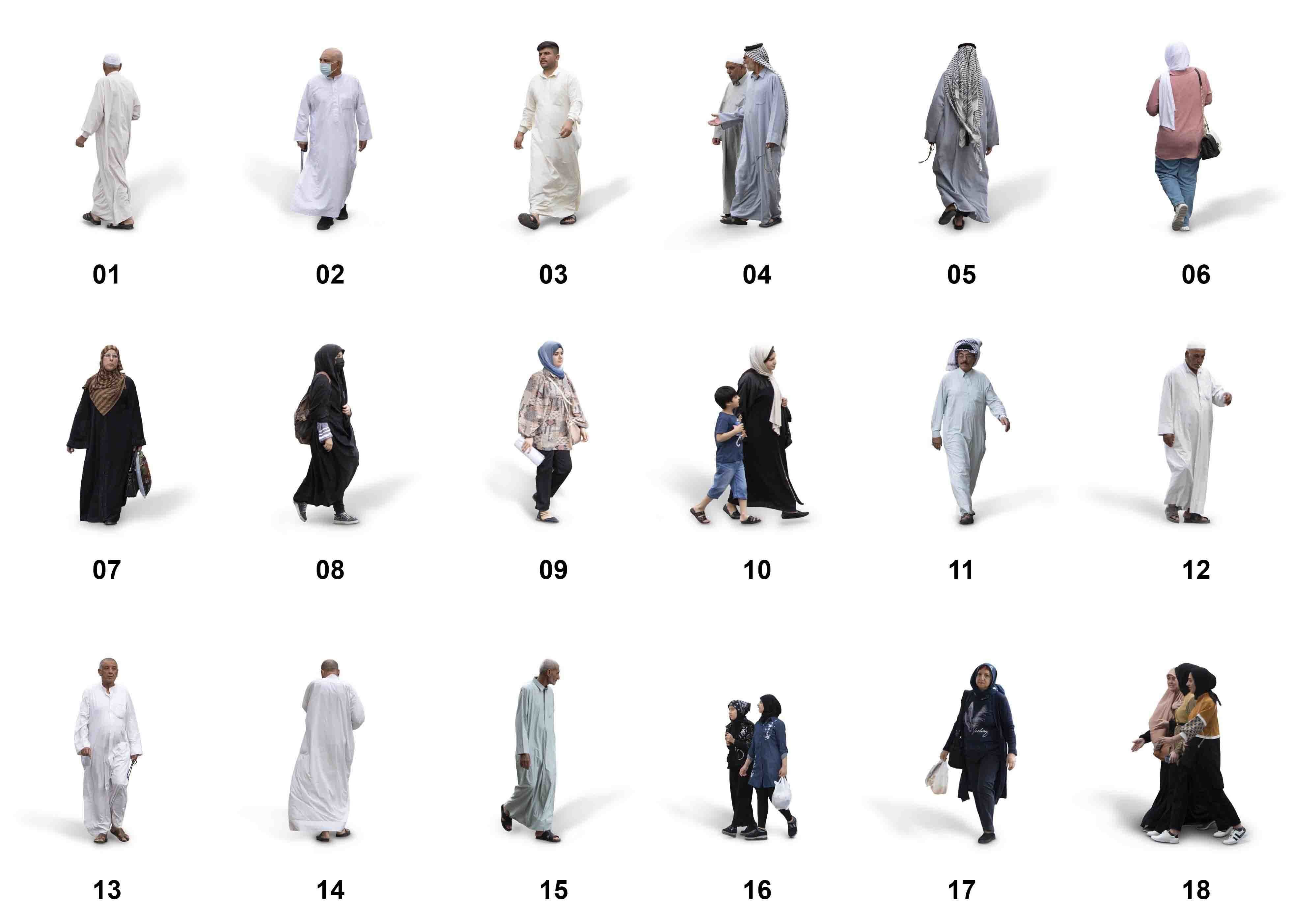 150 PNG and PSD Arabian people Full HD CUTOUT Pack 3D model_4