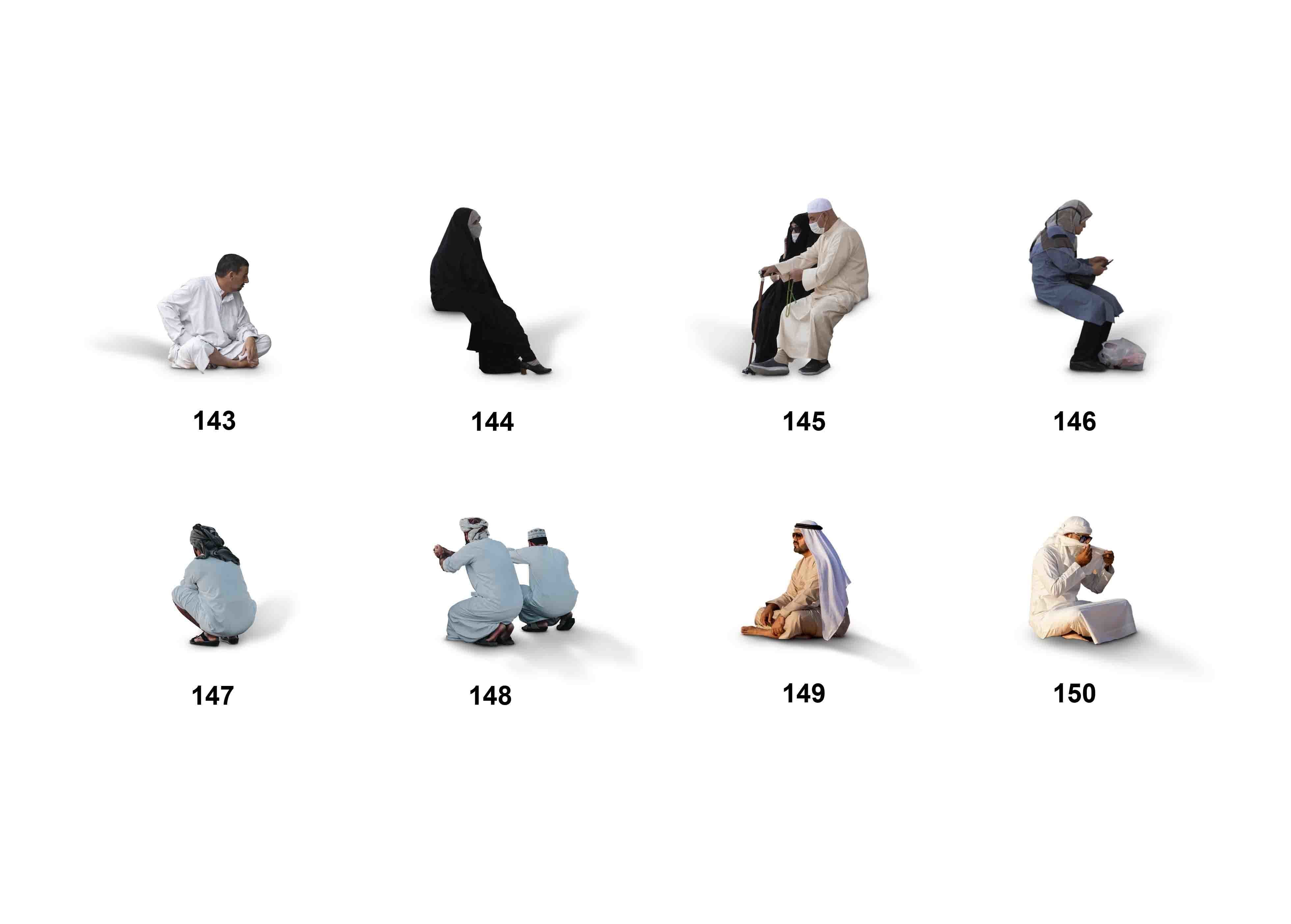150 PNG and PSD Arabian people Full HD CUTOUT Pack 3D model_14