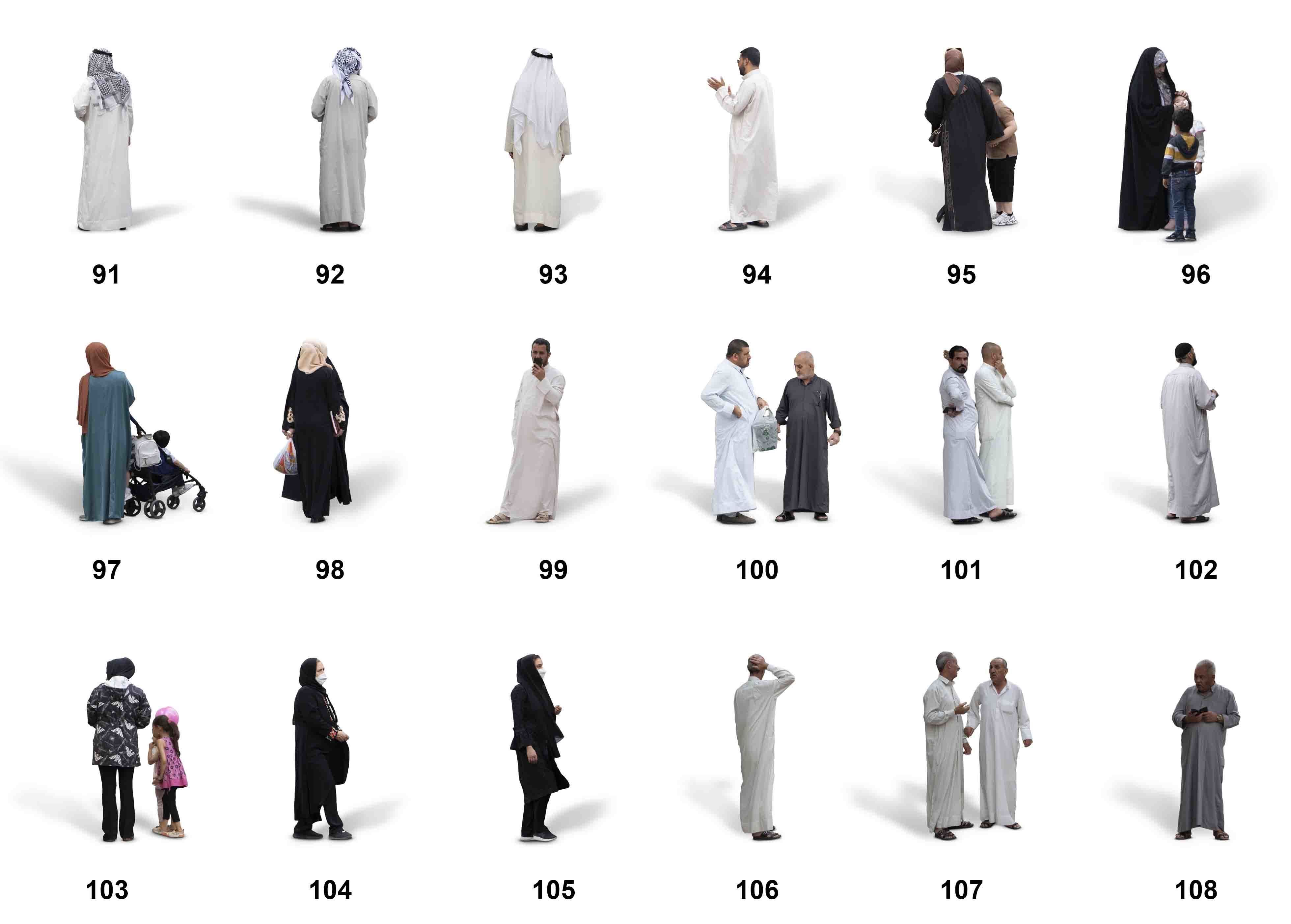 150 PNG and PSD Arabian people Full HD CUTOUT Pack 3D model_10