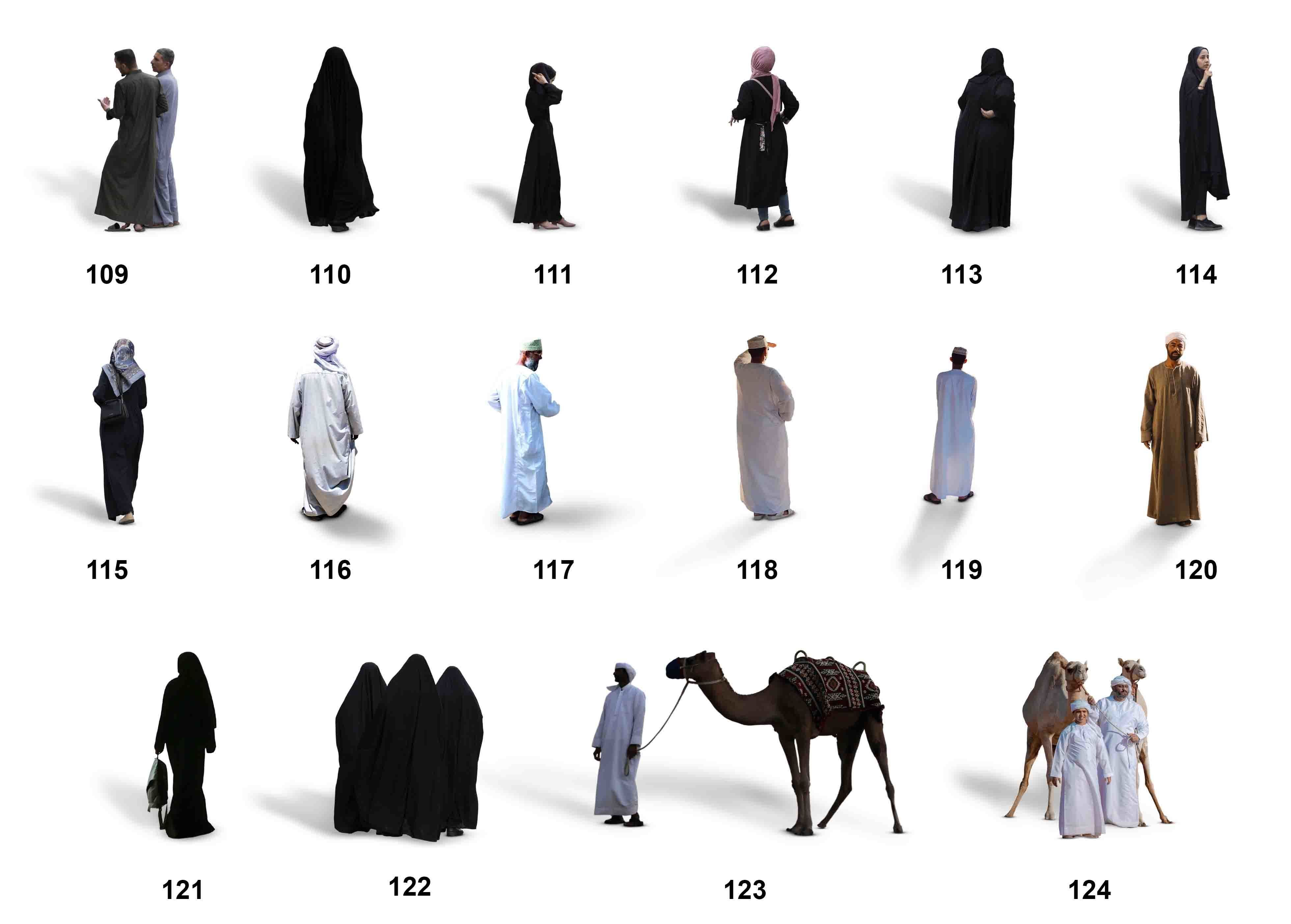 150 PNG and PSD Arabian people Full HD CUTOUT Pack 3D model_11