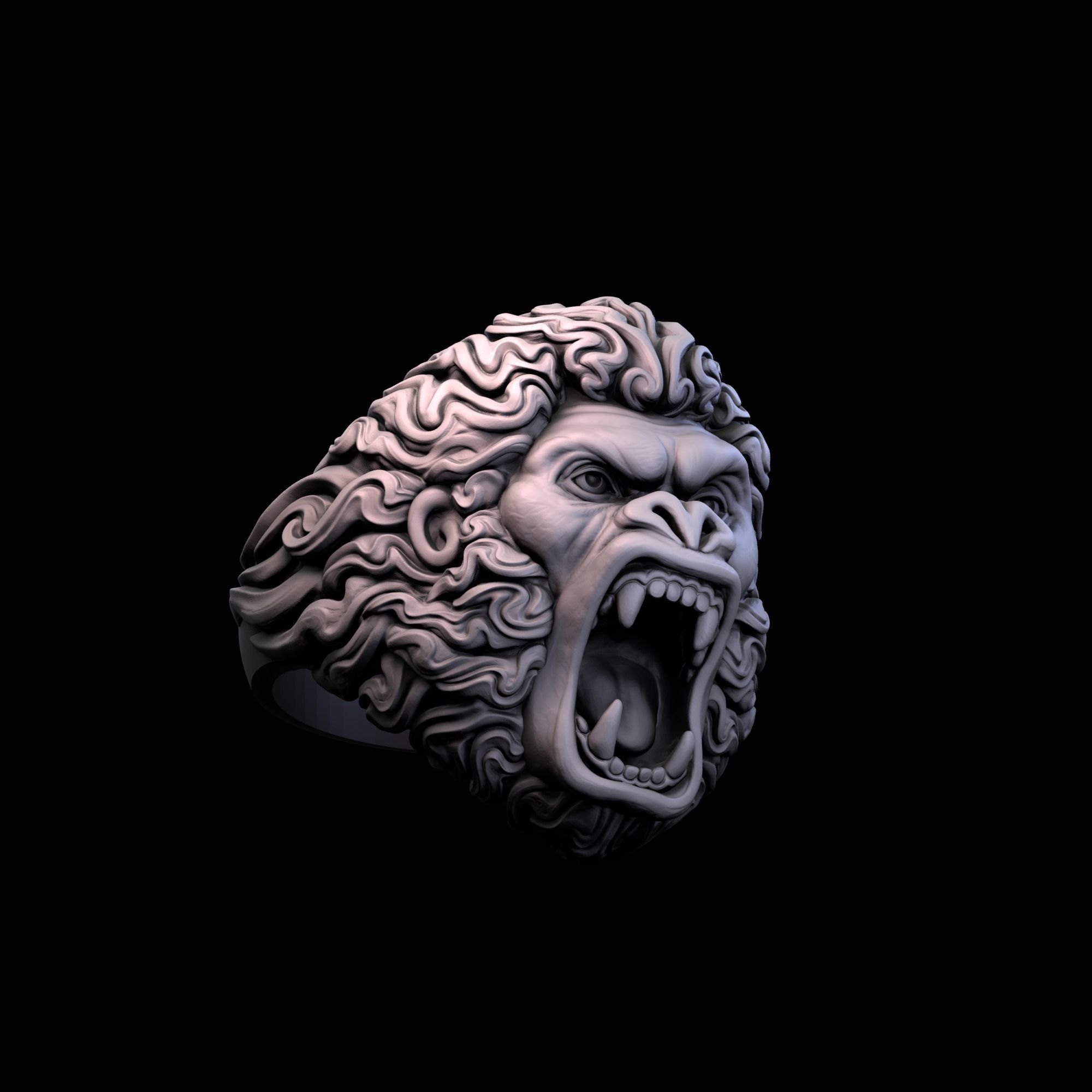 Ring Gorilla 3D print model_4