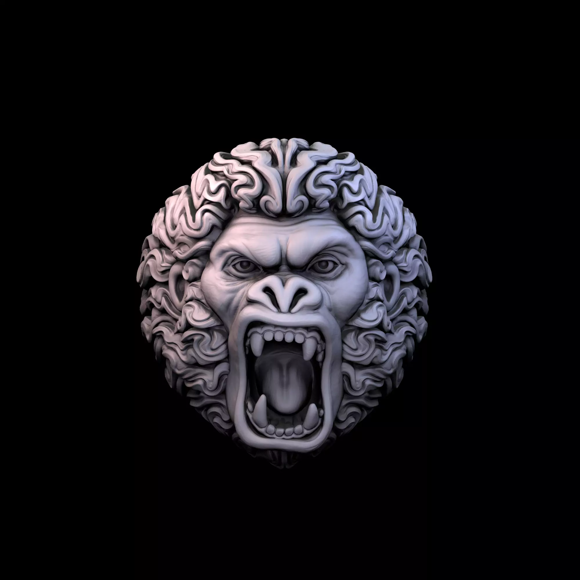 Ring Gorilla 3D print model_0
