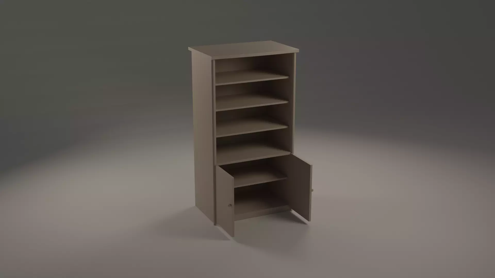 Bookshelf bookcase 3D model_0