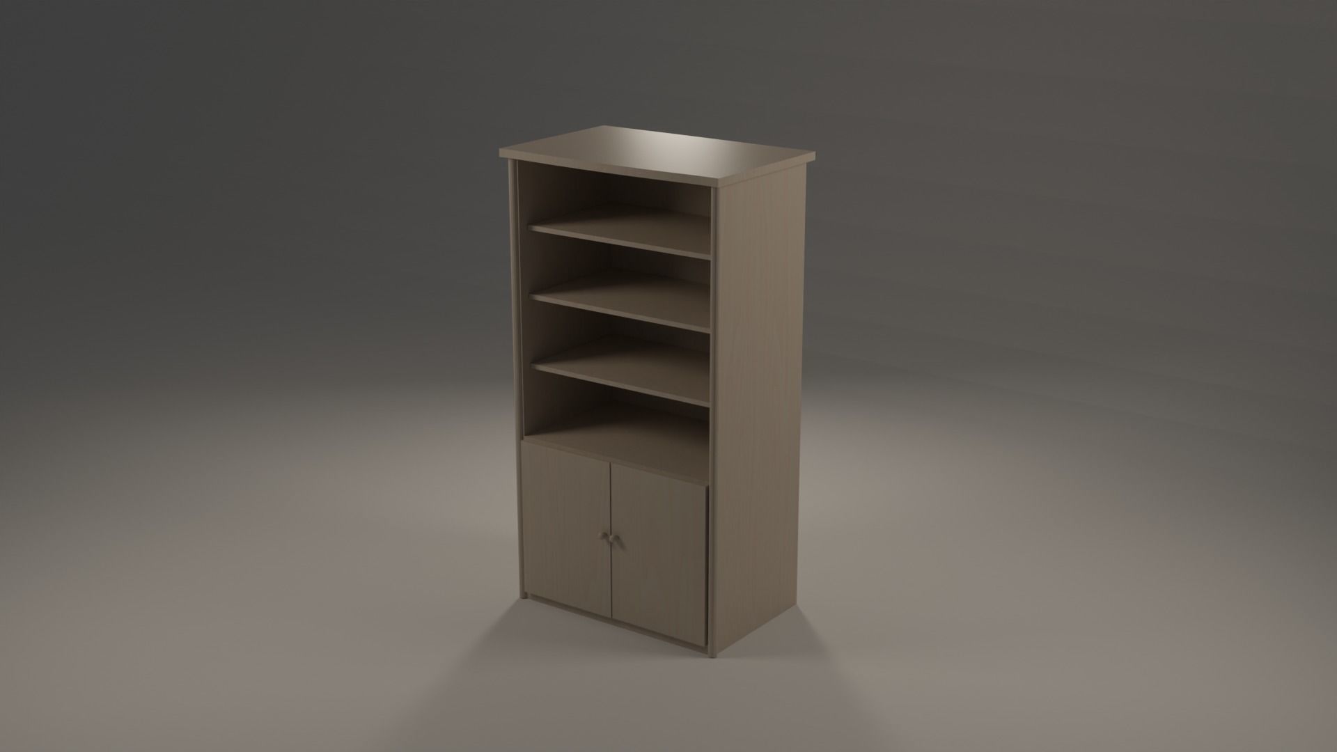 Bookshelf bookcase 3D model_1