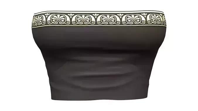 Traditional Chinese Japanese Motifs Tube Top