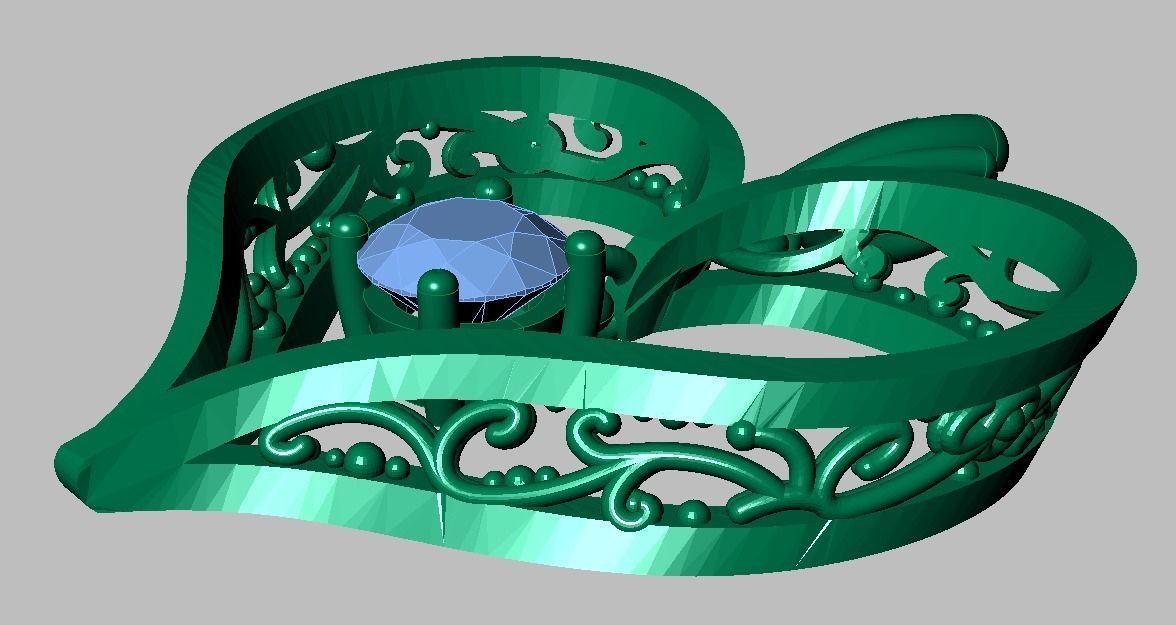 Heart Pendant  3D 0111 printable model 3D print model_18