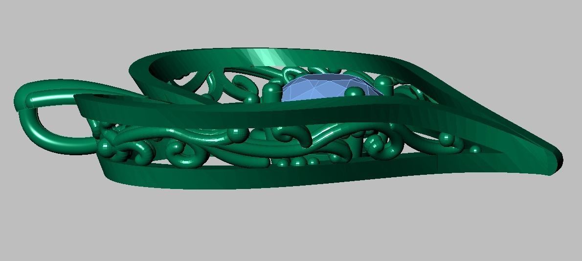 Heart Pendant  3D 0111 printable model 3D print model_19