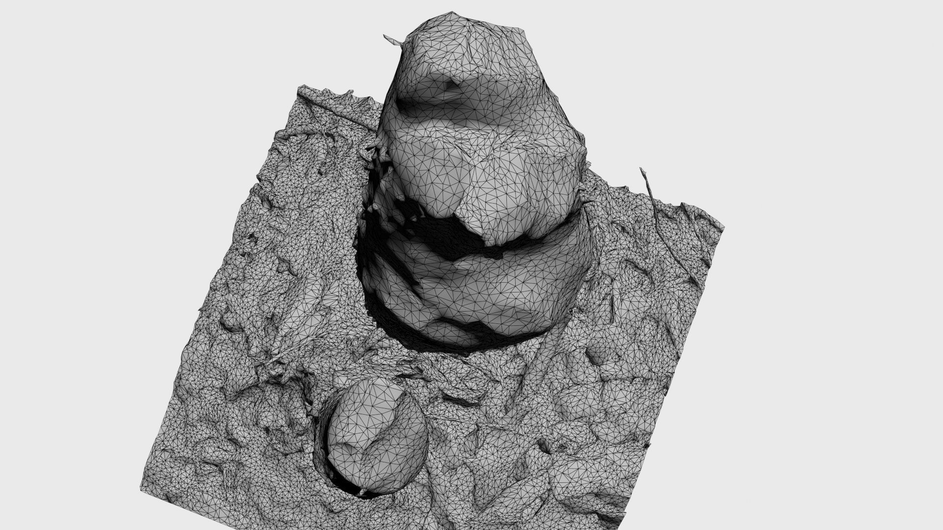 Beaver bitten willow tree stumps pack 3D model_55