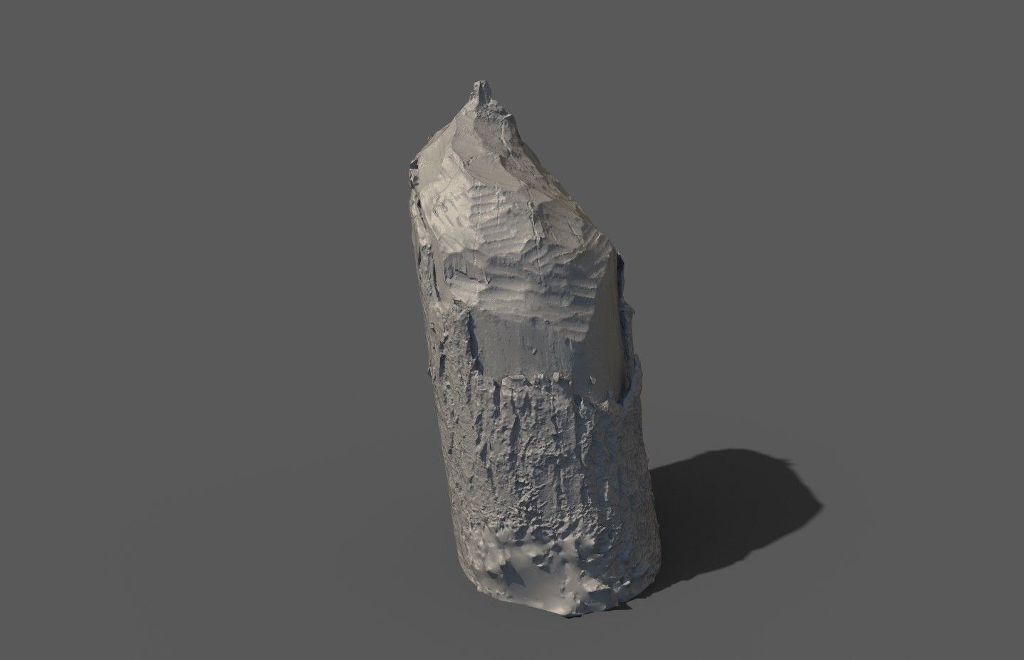 Beaver bitten willow tree stumps pack 3D model_41