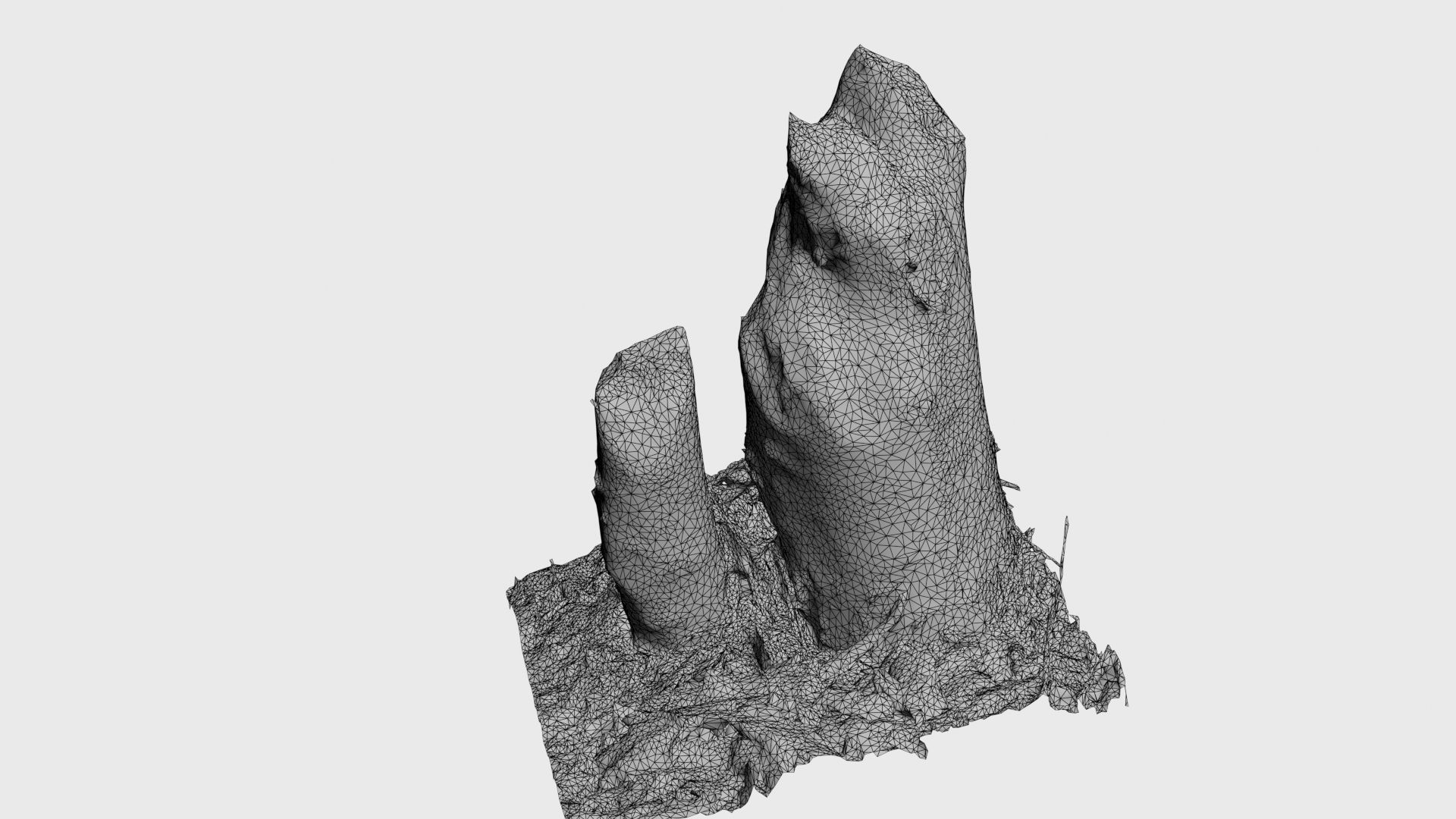 Beaver bitten willow tree stumps pack 3D model_53