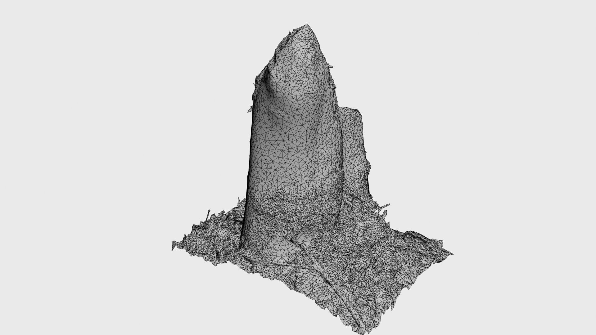 Beaver bitten willow tree stumps pack 3D model_54